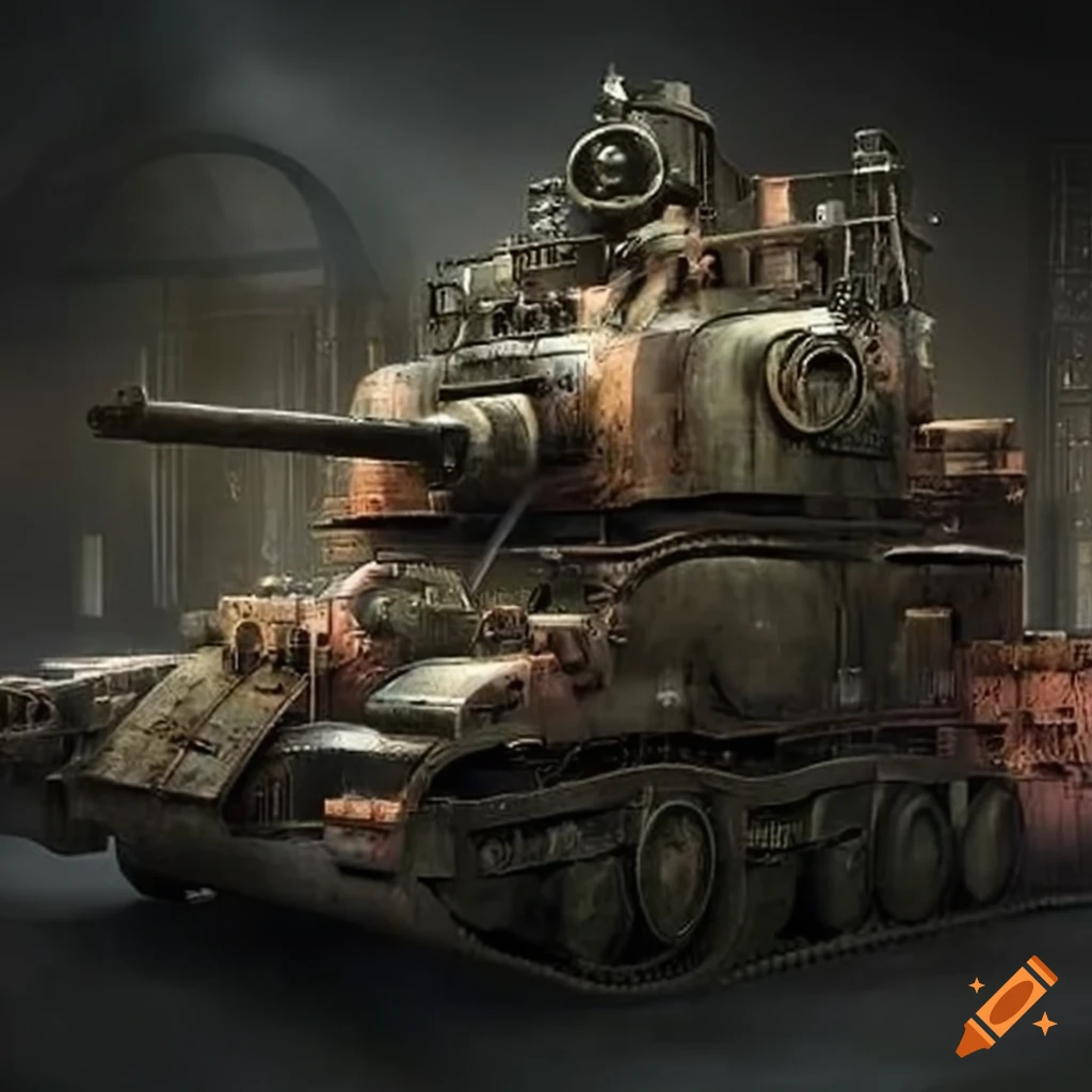 Intricate german war machine powered by steam on Craiyon