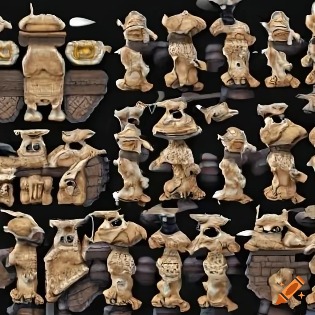 cartoon illustration of cavemen's battle tanks