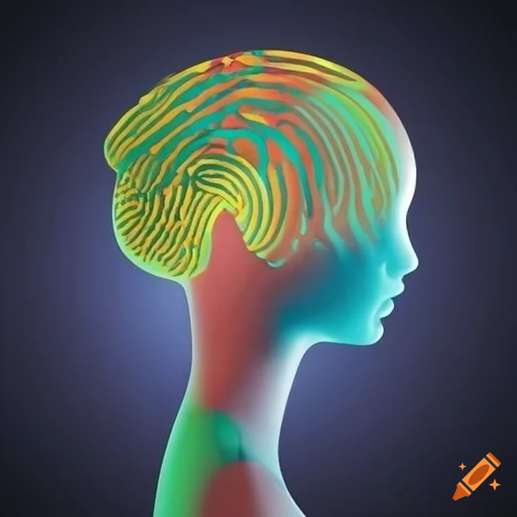 Fingerprint shaped like a brain