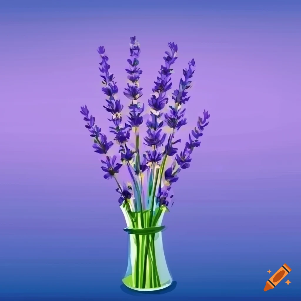 cute lavender bouquet illustration