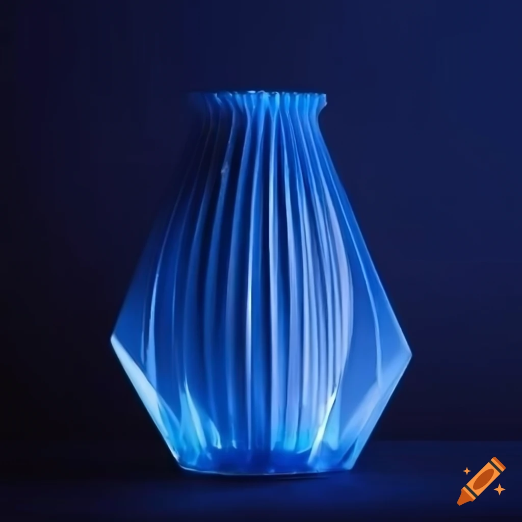 Ultra high definition photo of art deco vase in dramatic lighting on