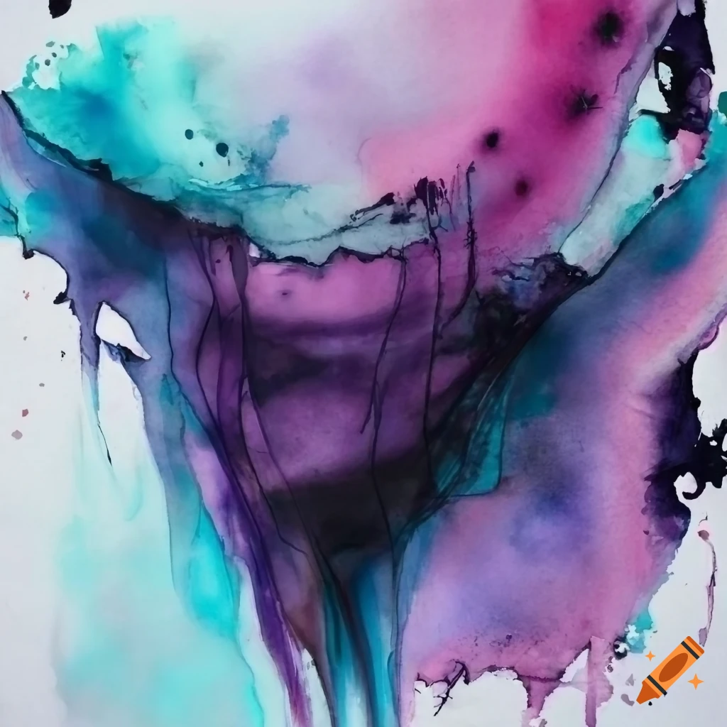 Abstract artwork in the style of agnes cecile on Craiyon