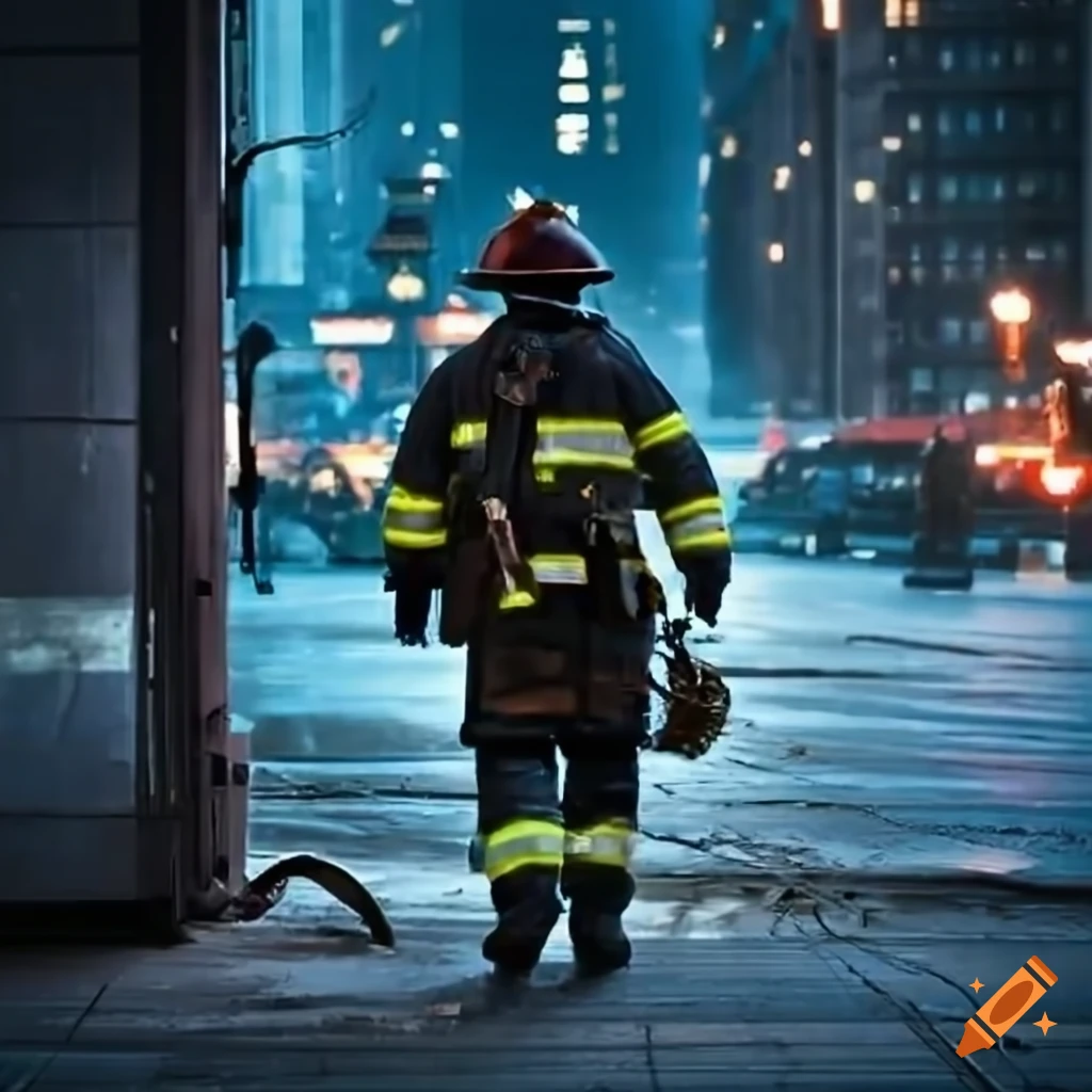nighttime scene of a person walking towards a subway station