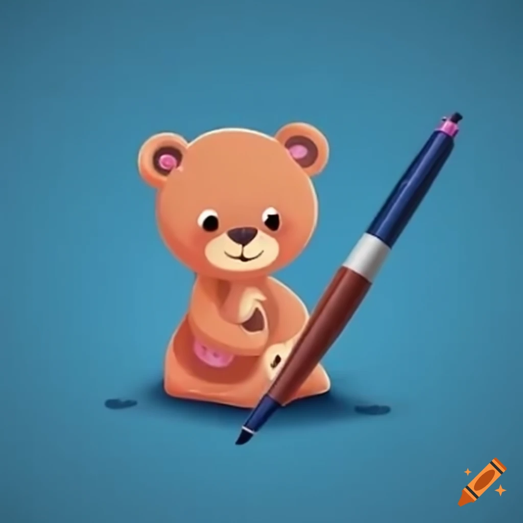 cute bear illustration for kids