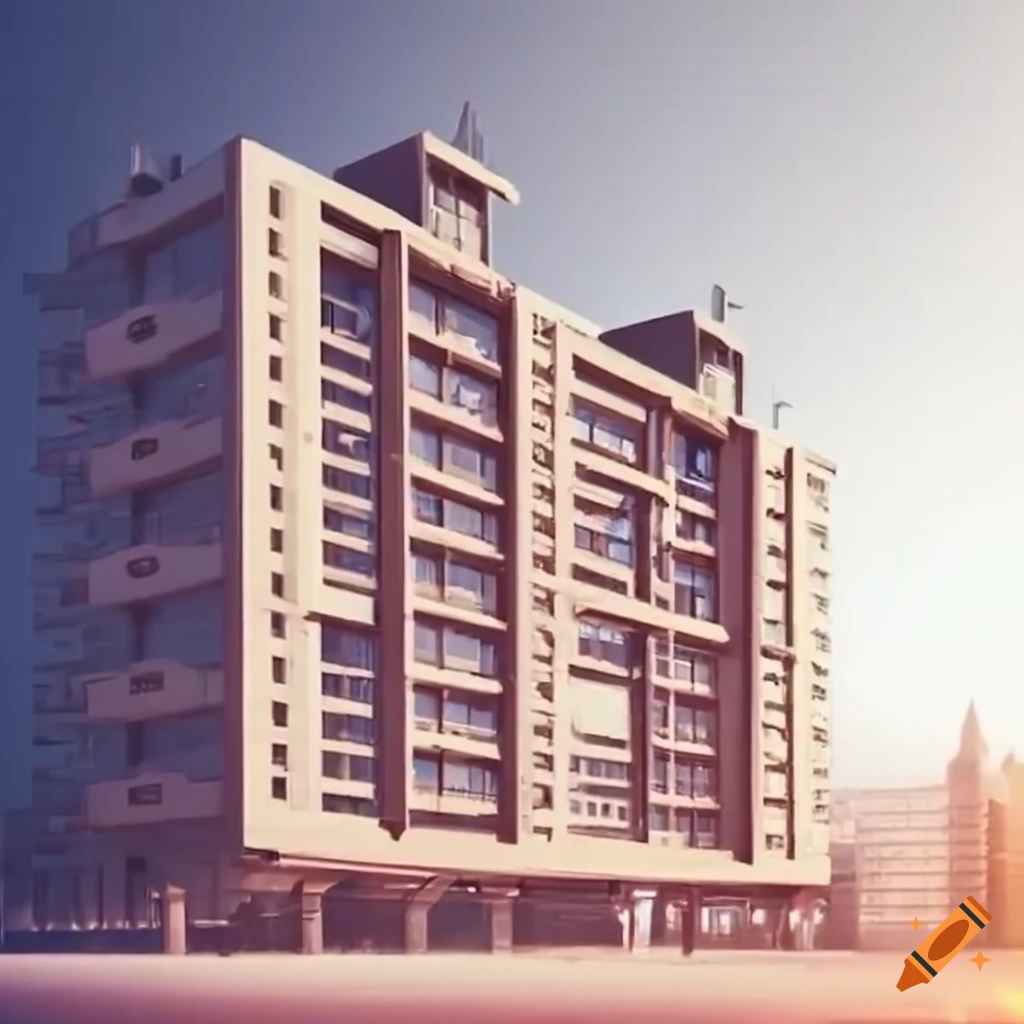 illustration of KCSSK dormitory with 13th floor