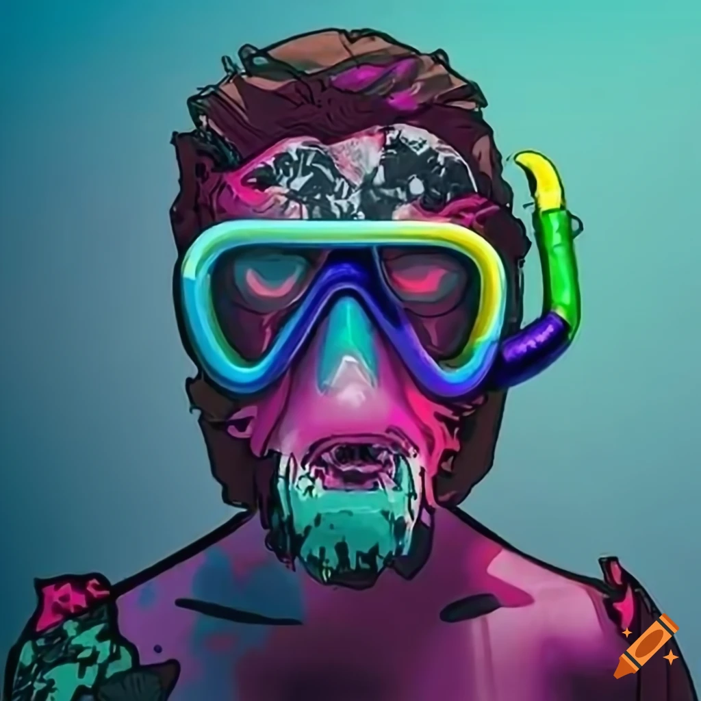 fullbody-cartoon-cyberpunk-superhuman-man-in-watermelon-green-77dd77