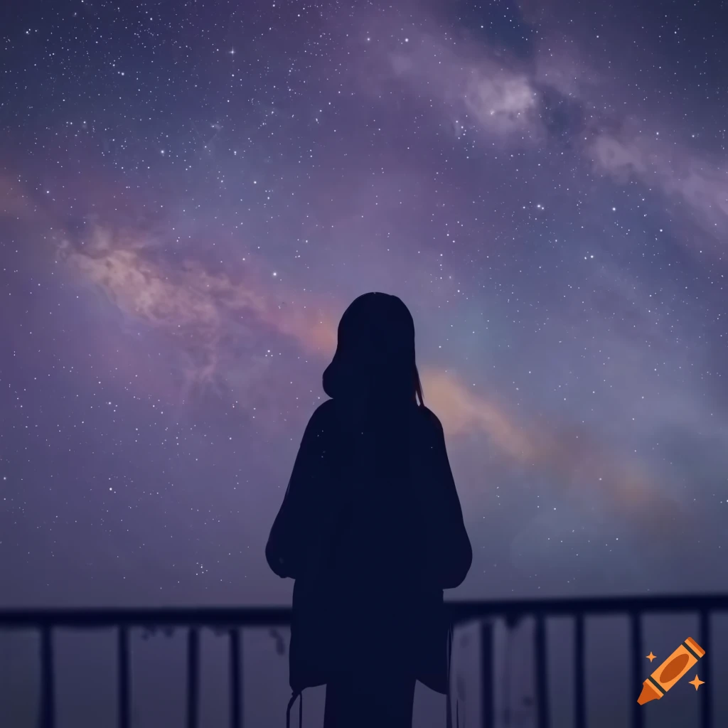 cover art of a person looking at the starry sky