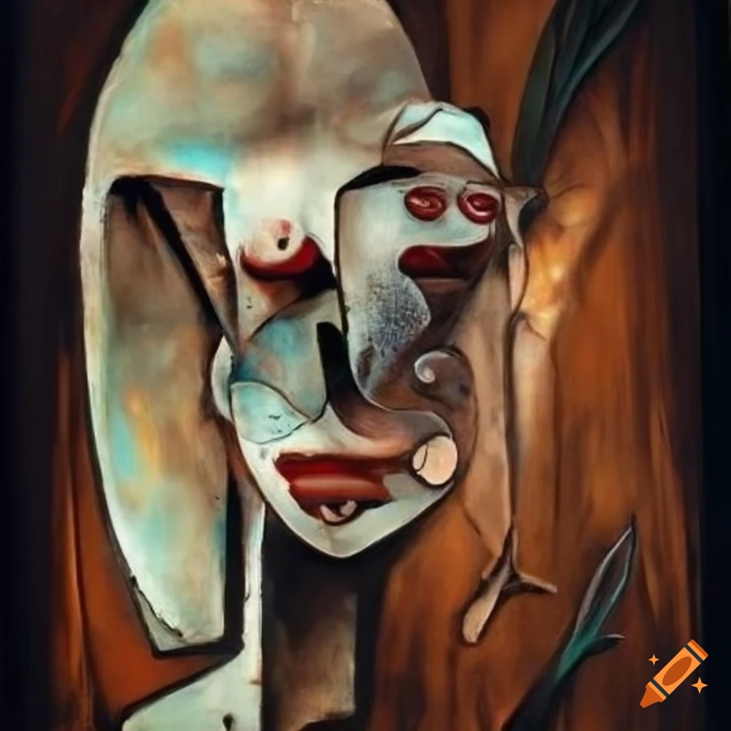 surrealism artwork with African tribal influences