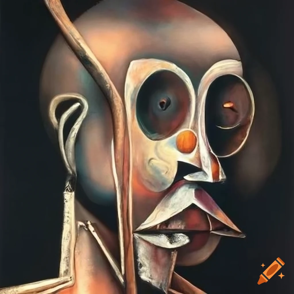 surrealistic art of African tribal bones
