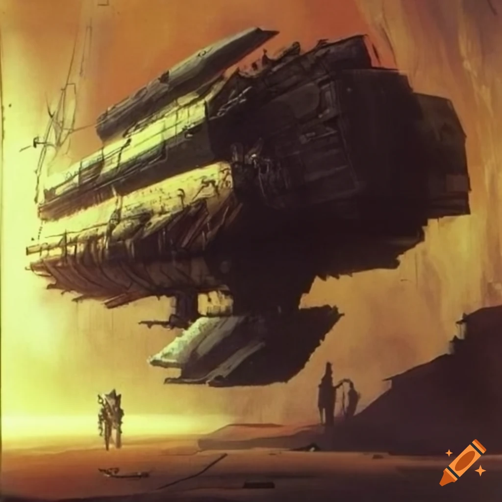 Concept art by chris foss on Craiyon