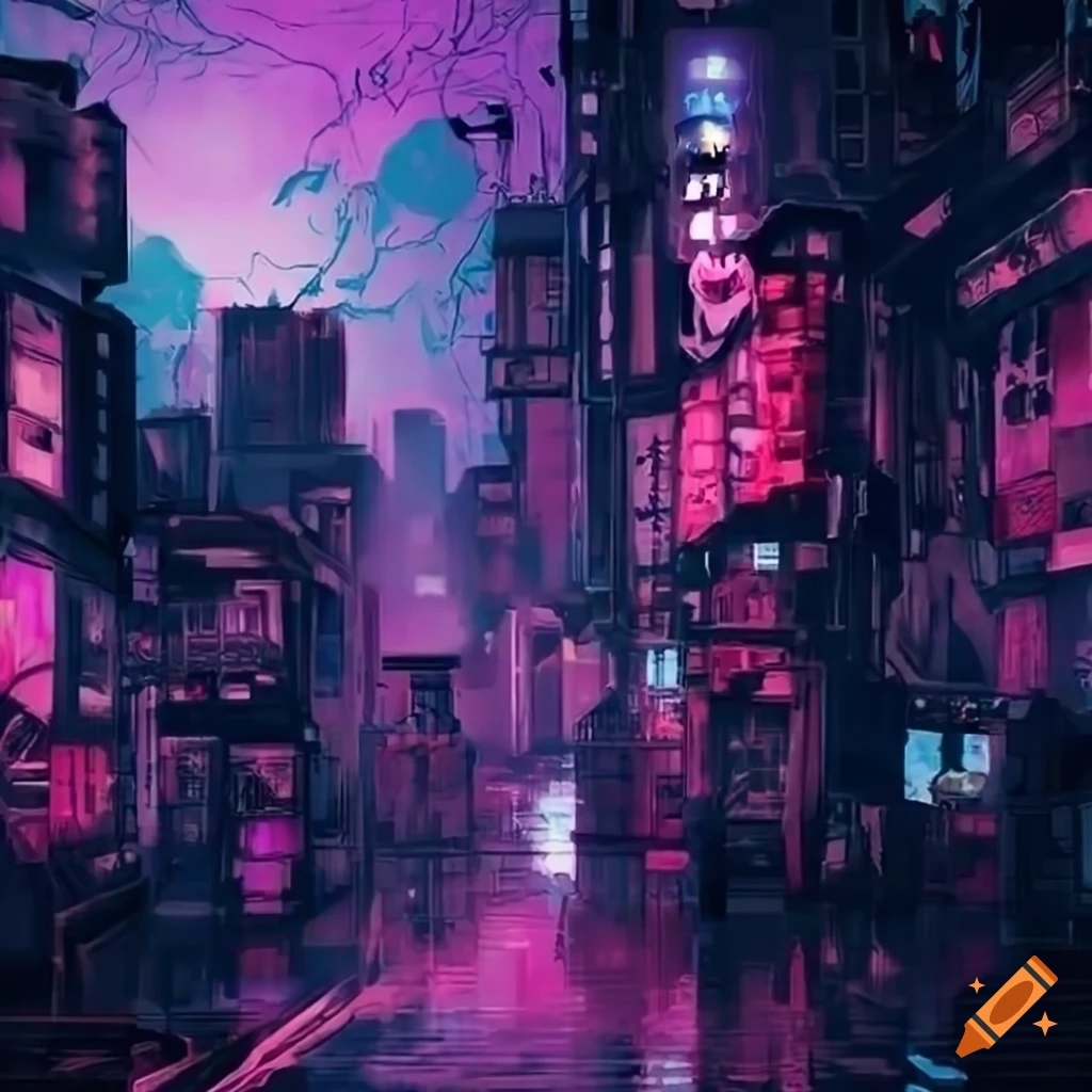 Cyberpunk Street In Japan
