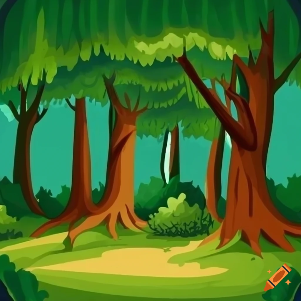 cartoon forest illustration