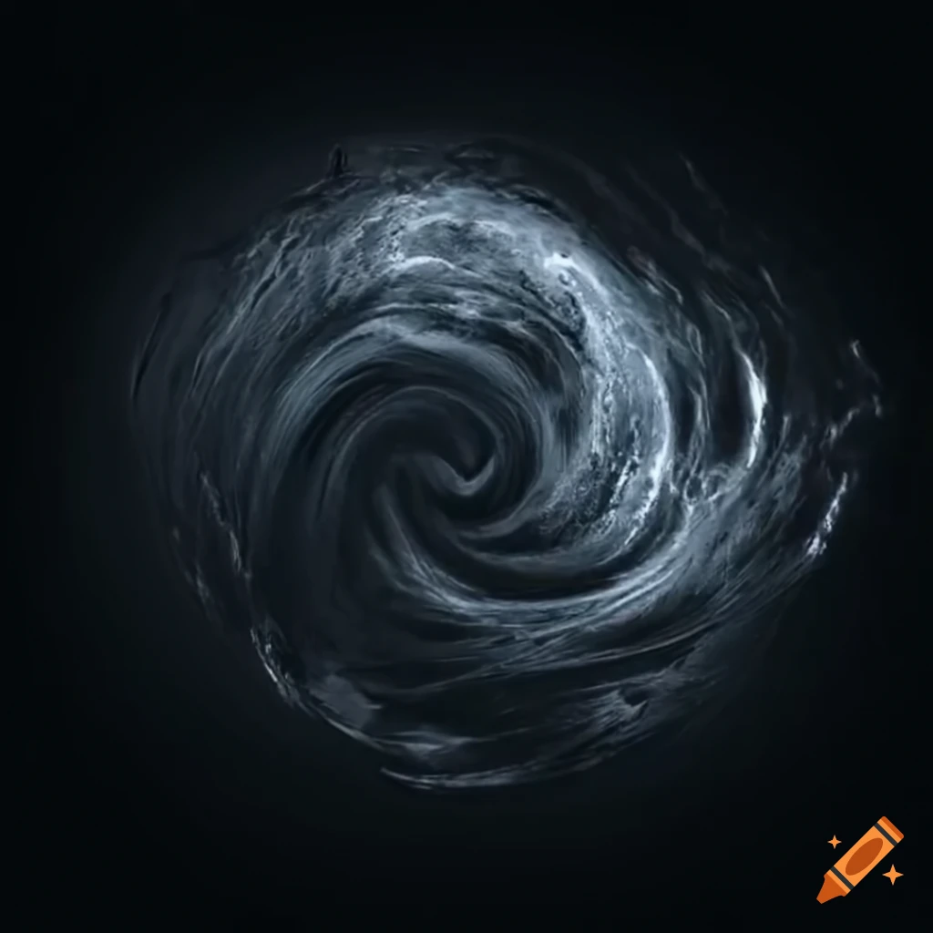 dark and powerful storm forming from swirling dust particles