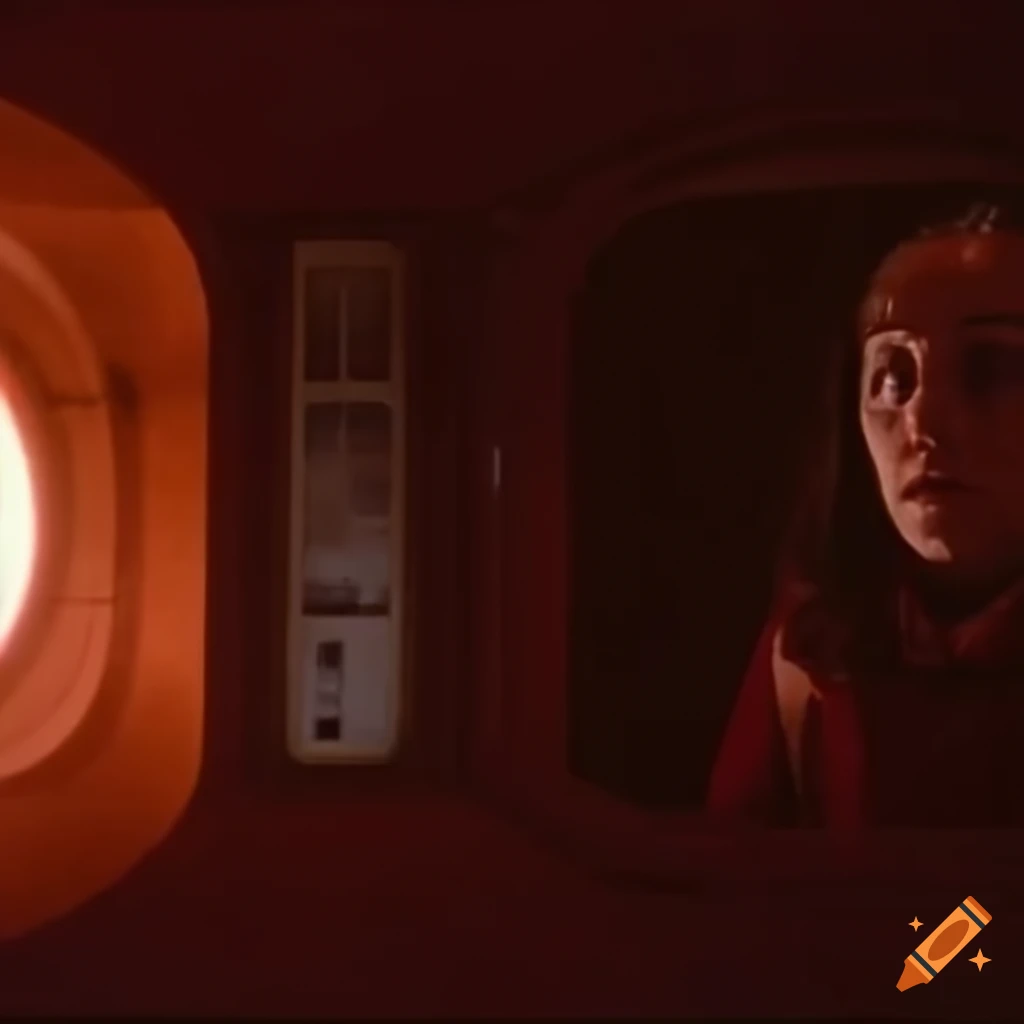 cinematic photography of a scene from 2001: A Space Odyssey in the style of The Shining