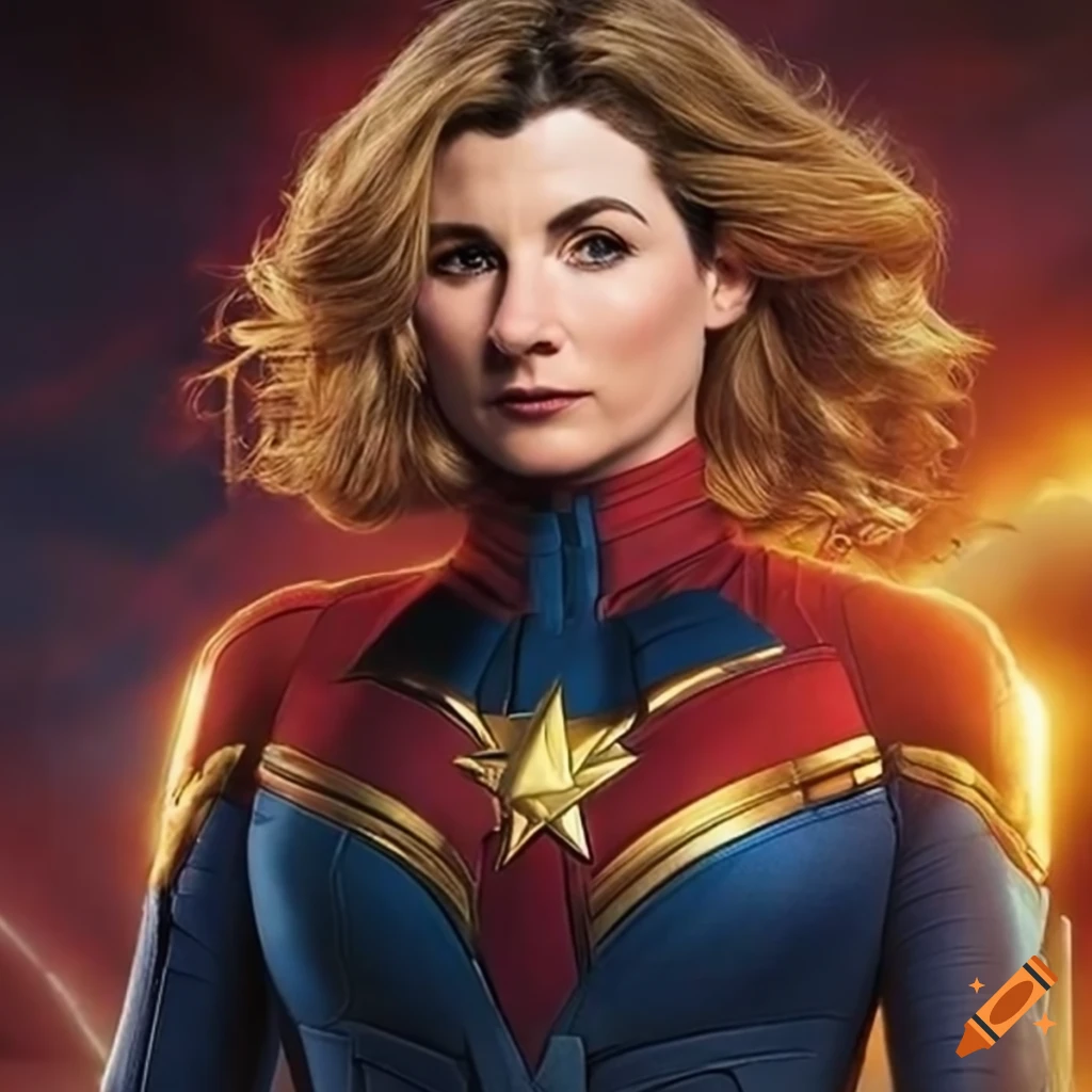 Captain Marvel Movie Poster Featuring Jodie Whittaker On Craiyon