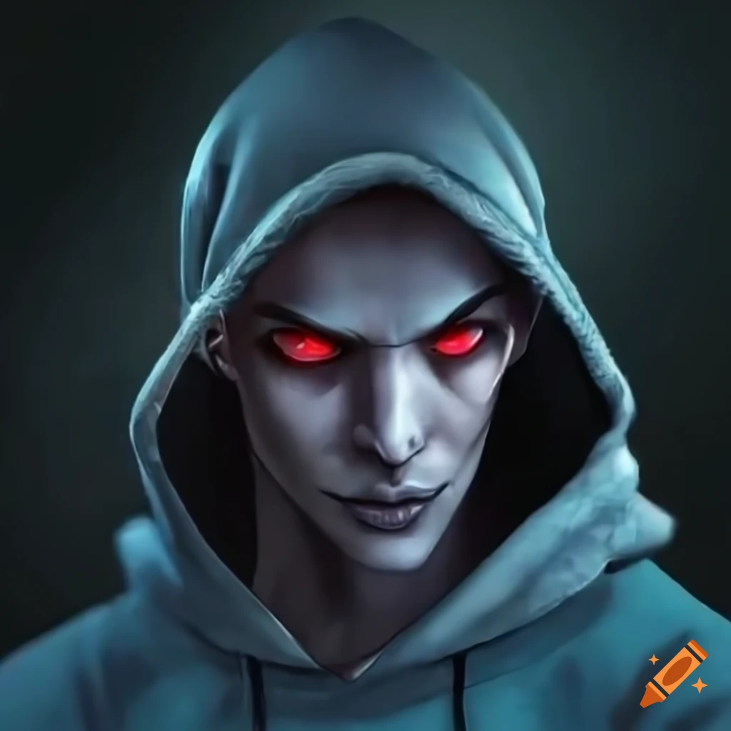 portrait of a dark elf in casual attire