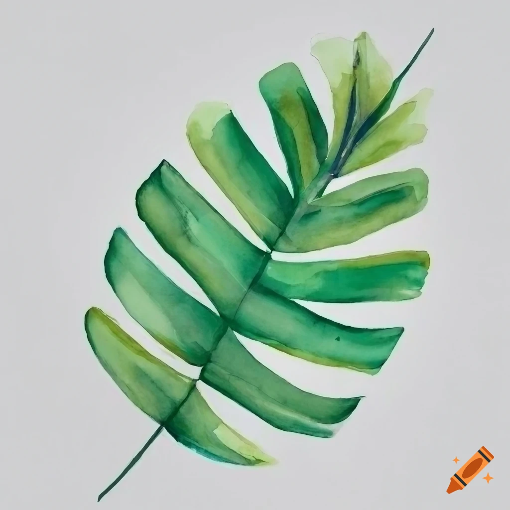 green botanical line art