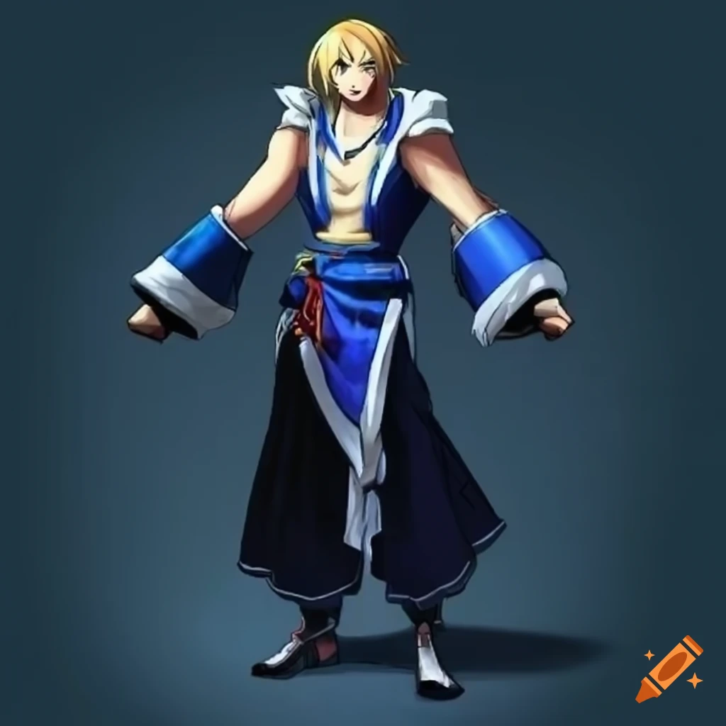 Anime character in martial arts attire