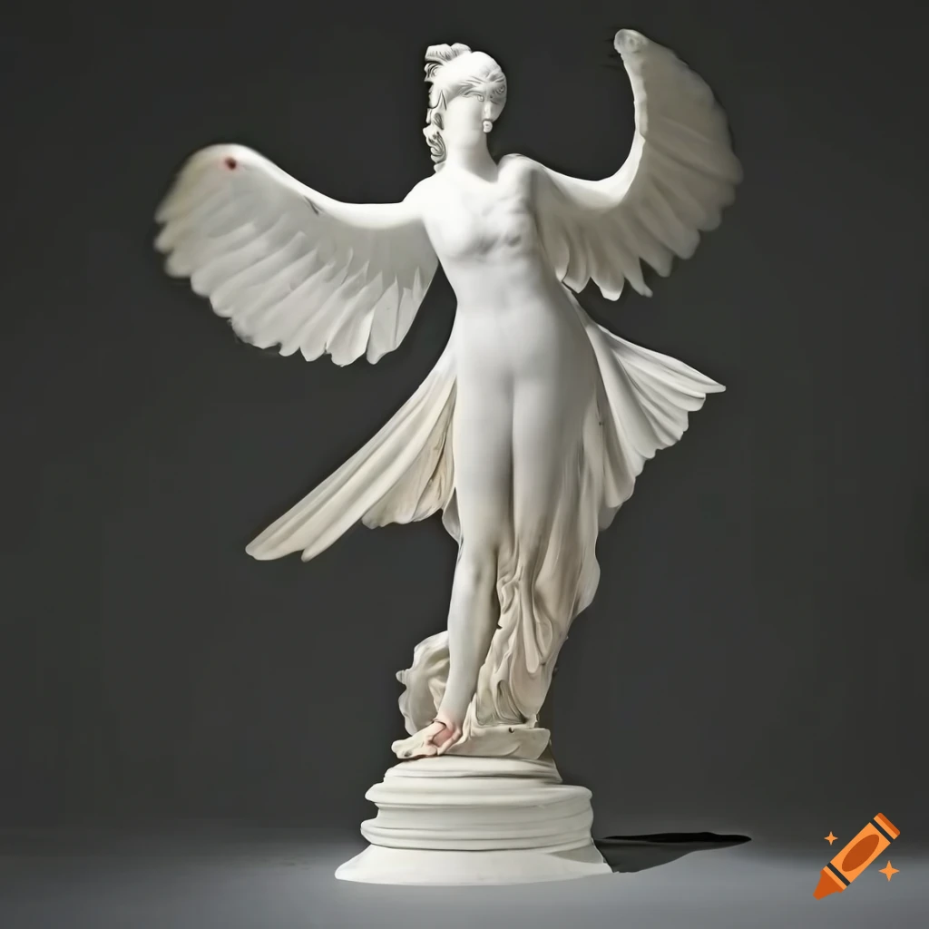sculpture of white dove by Antonio Canova