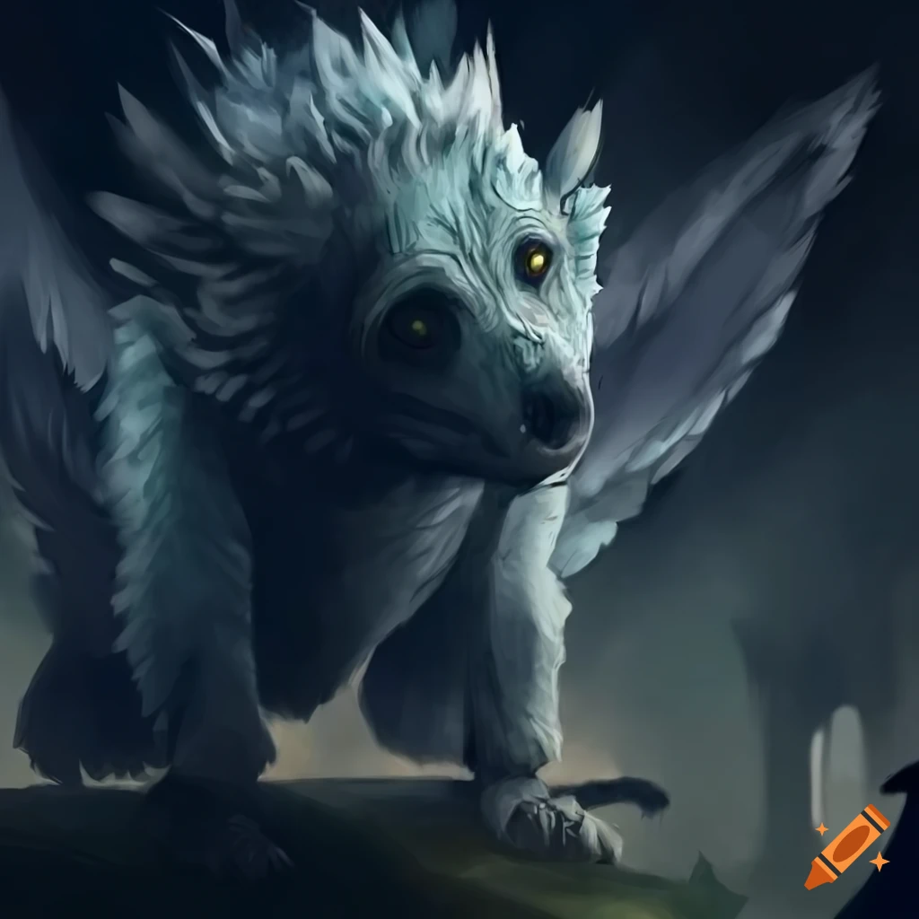 Illustration of trico from the last guardian