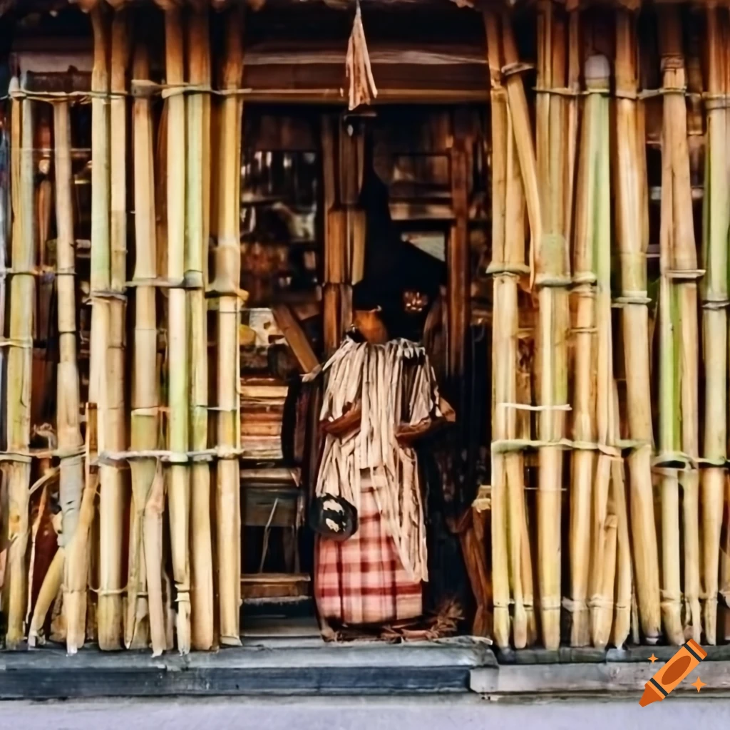 storefront with bamboo exterior design