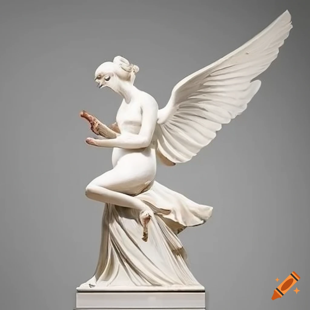 Sculpture of a white dove by Antonio Canova on Craiyon