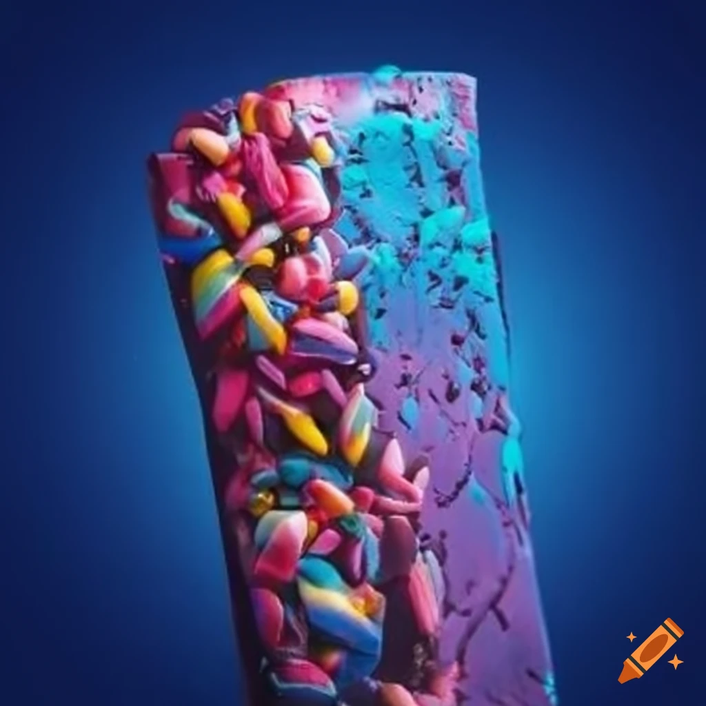 Assortment of fullsize candy bars on Craiyon