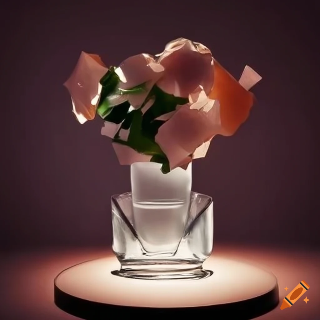 glass vase with dramatic lighting