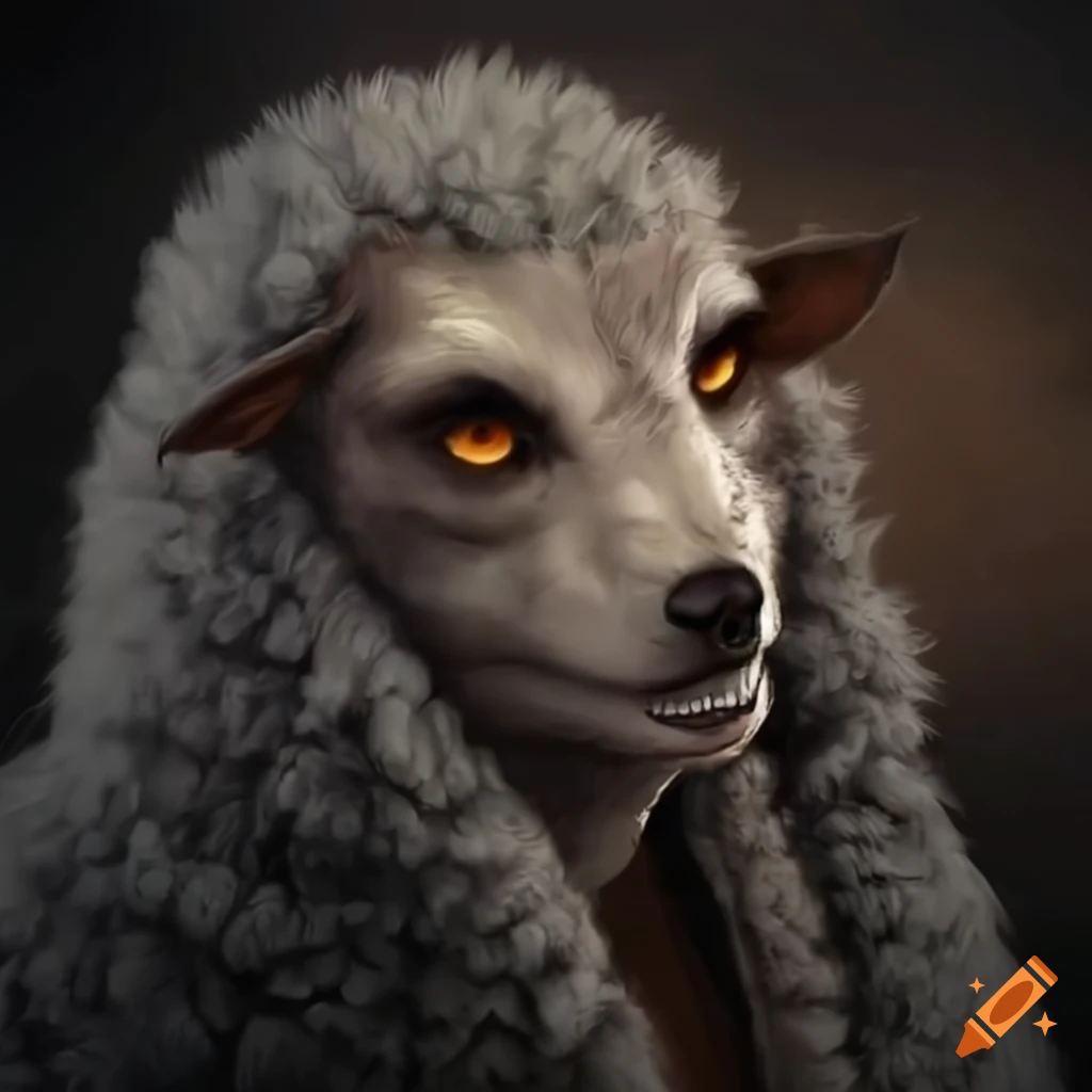 Image of a werewolf in sheep costume