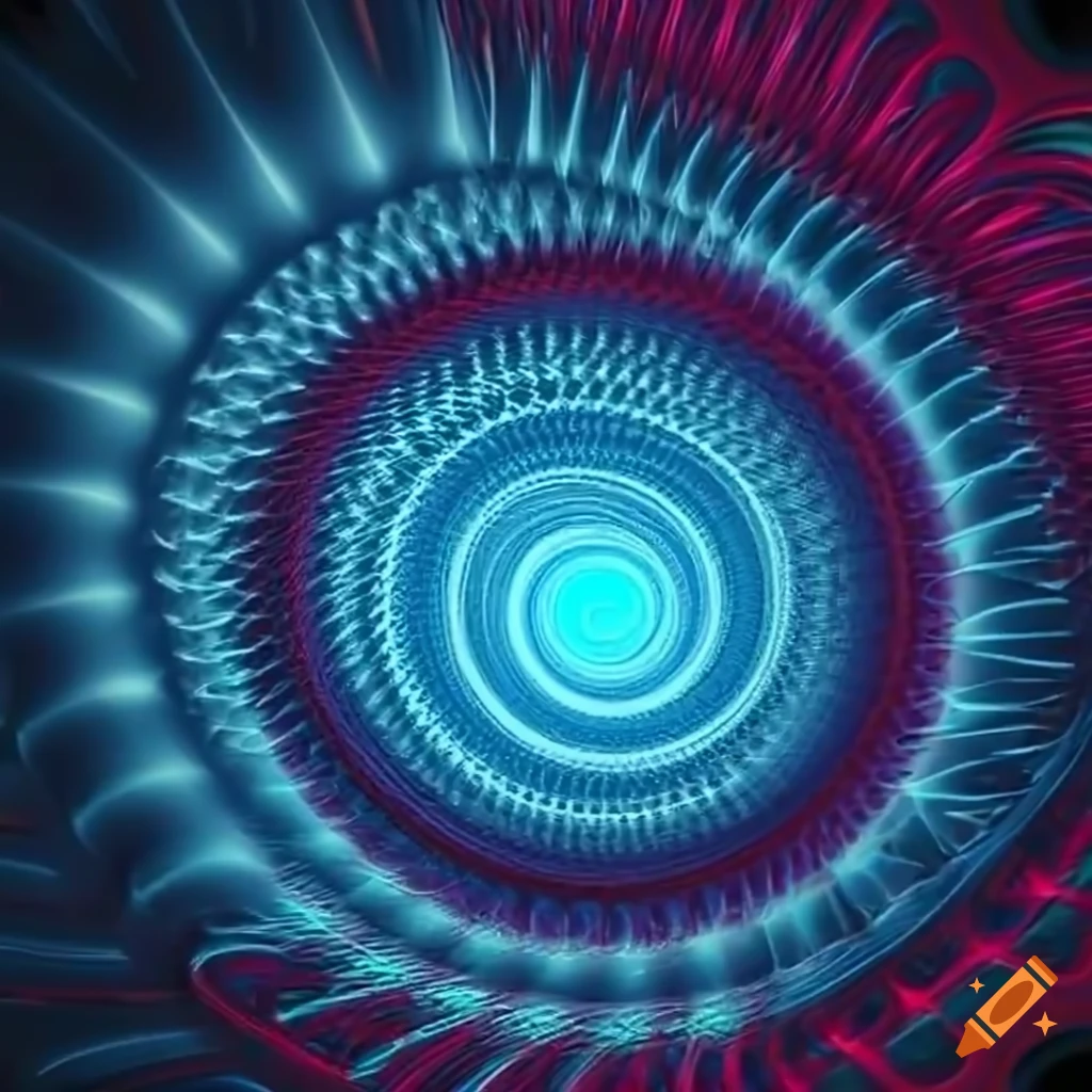 abstract motion design of a spiralling star shape