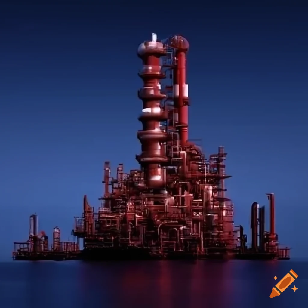 CGI image of a refinery