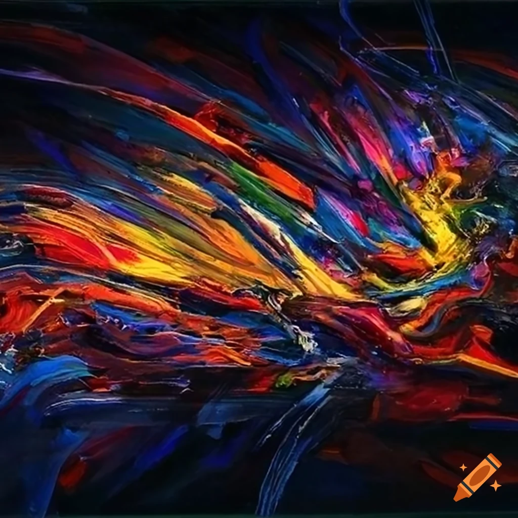 abstract painting inspired by Beethoven's 5th symphony