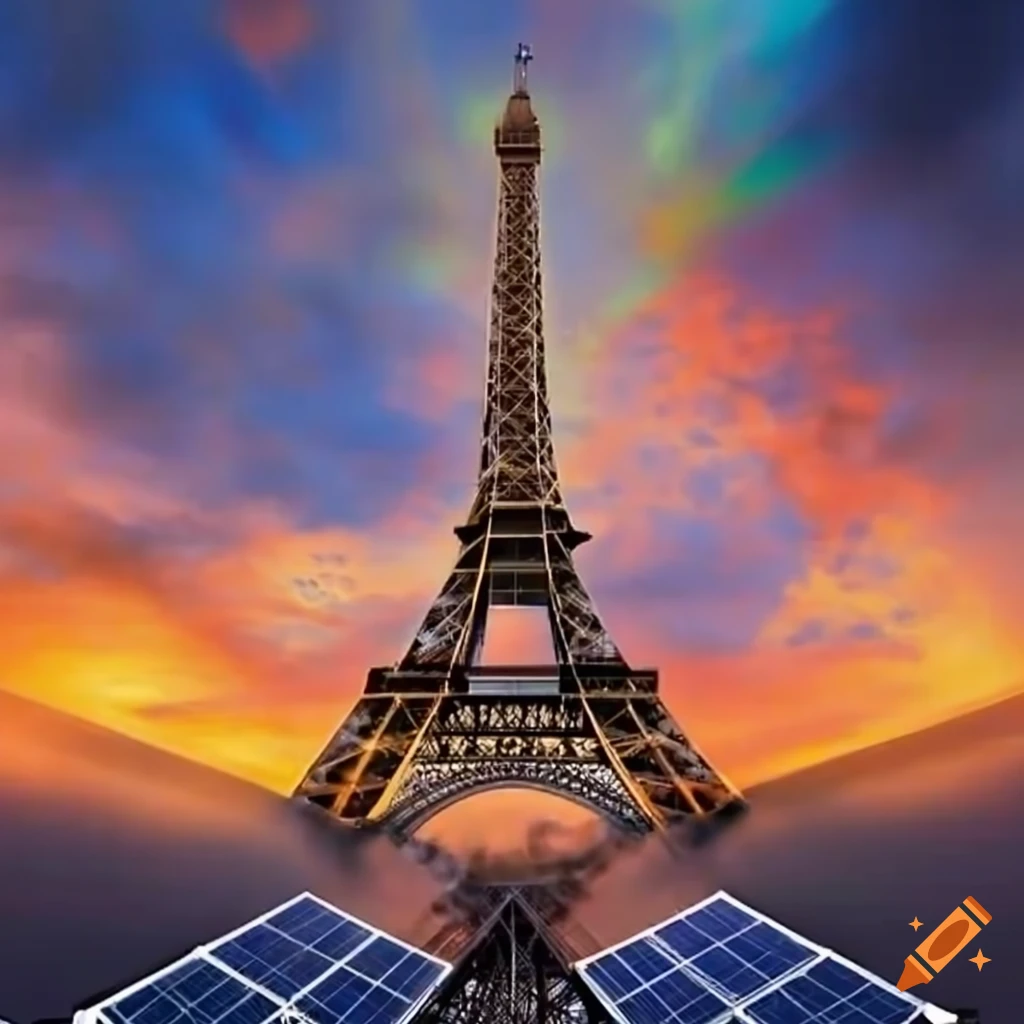 solar-powered Eiffel Tower