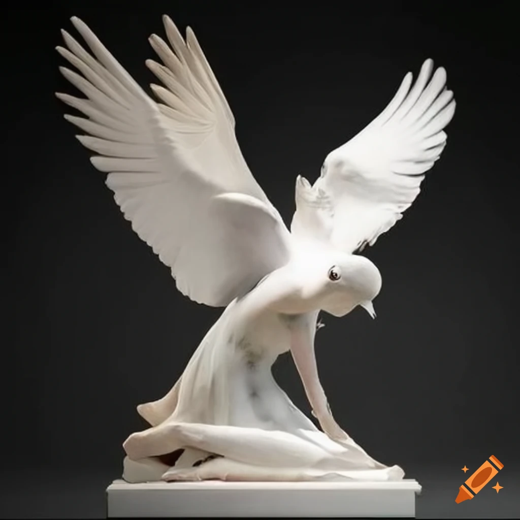 White dove sculpture by Antonio Canova on Craiyon