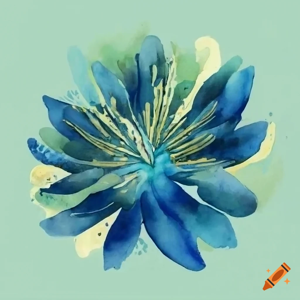 Lily flower blue on Craiyon