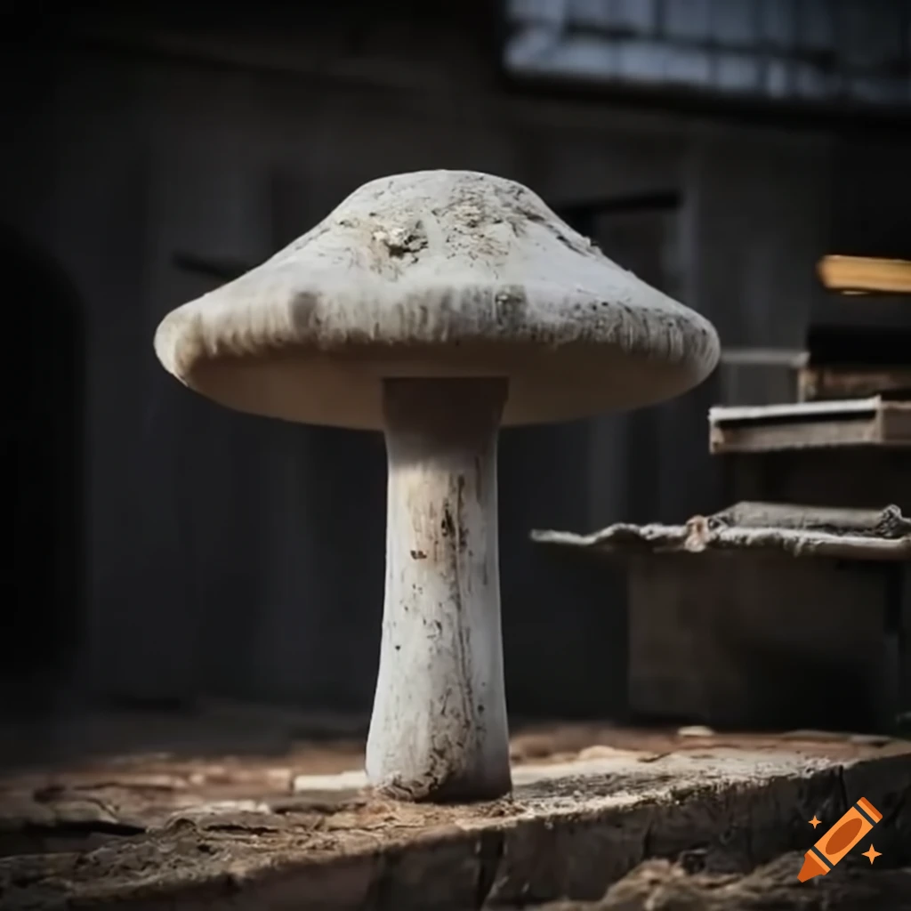 concrete mushroom at a construction site