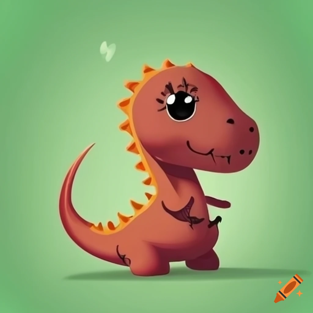 Cute green dinosaur cartoon - Stock Illustration [27948624] - PIXTA