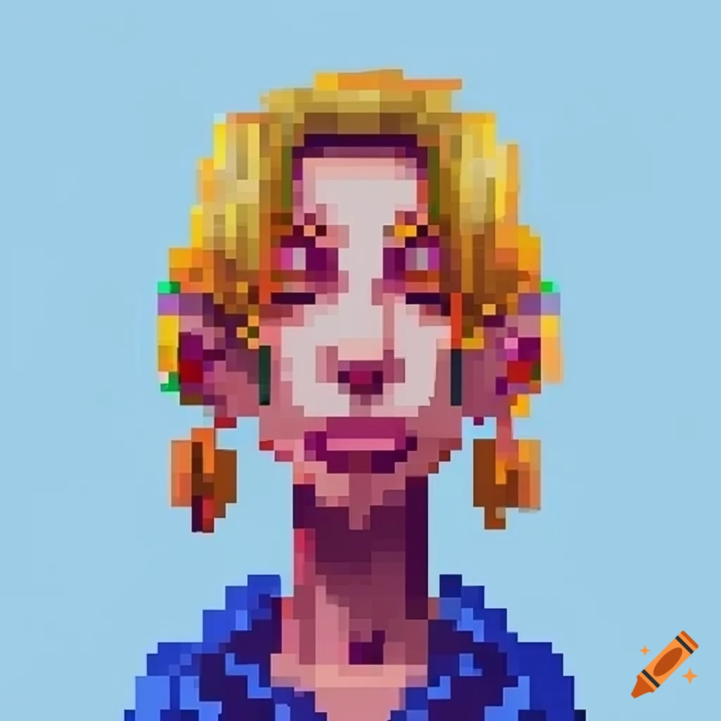 32x32 pixel art of anime billie eilish on Craiyon