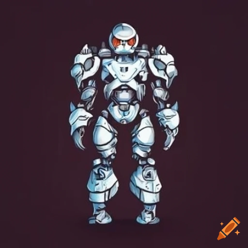 Comic Illustration Of A White Armored Robot On Craiyon comic-illustration-of-a-white-armored-robot-on-craiyon