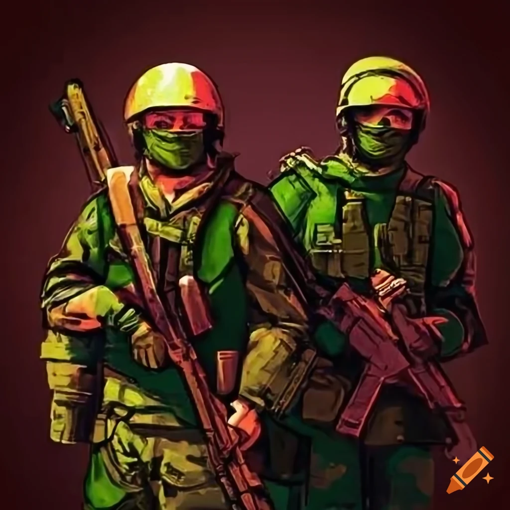 group photo of modern soldiers