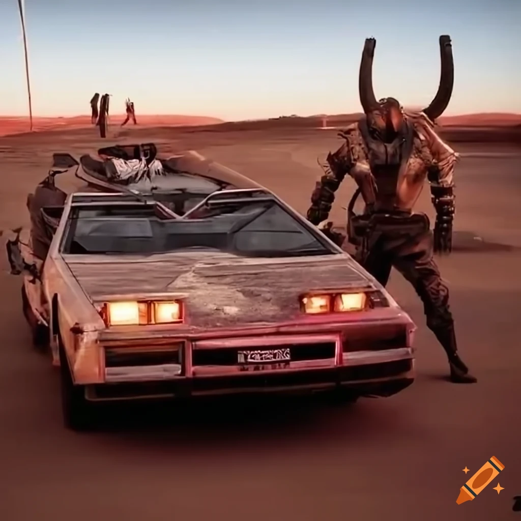 Image of camping in mad max style on Craiyon