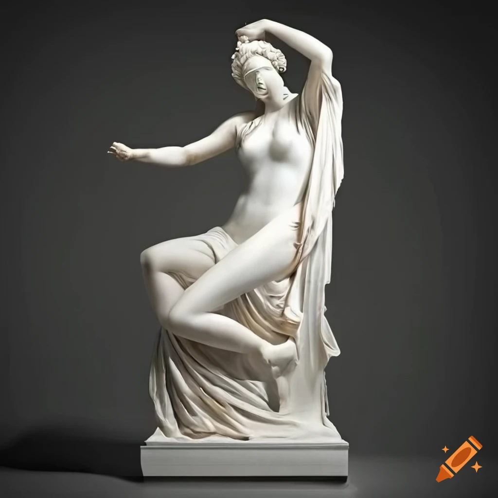white marble sculpture by Antonio Canova