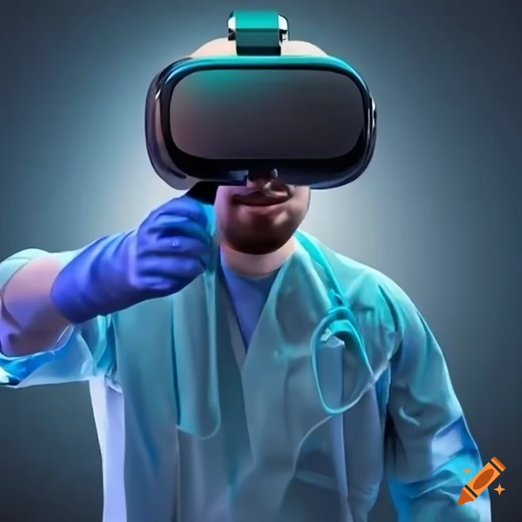 Virtual reality medical training on Craiyon