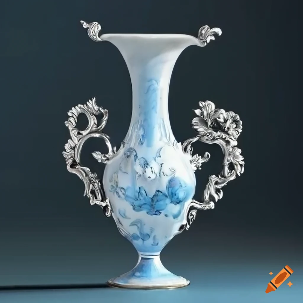 vase with white roses in a sky blue background