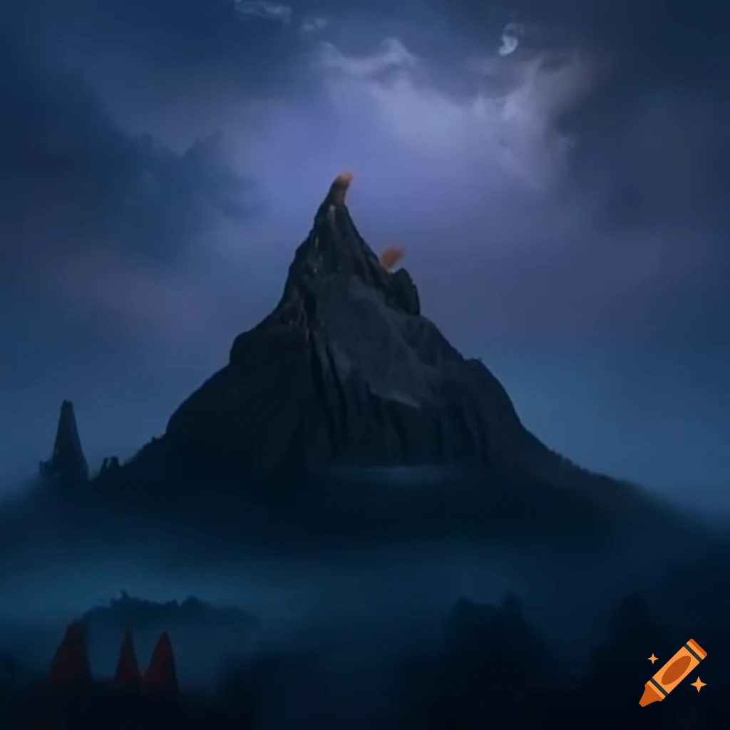 pumpkin climbing a mountain
