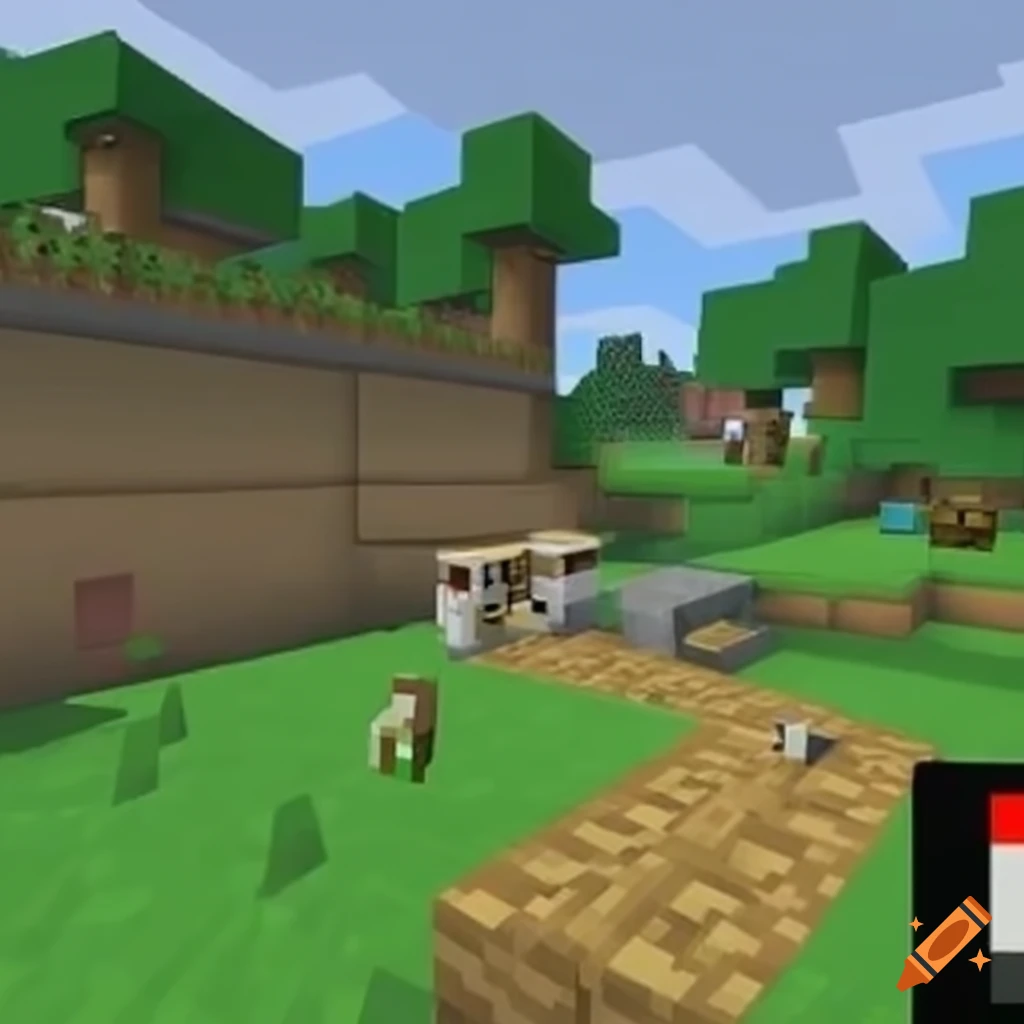 Minecraft's significant releases on Craiyon