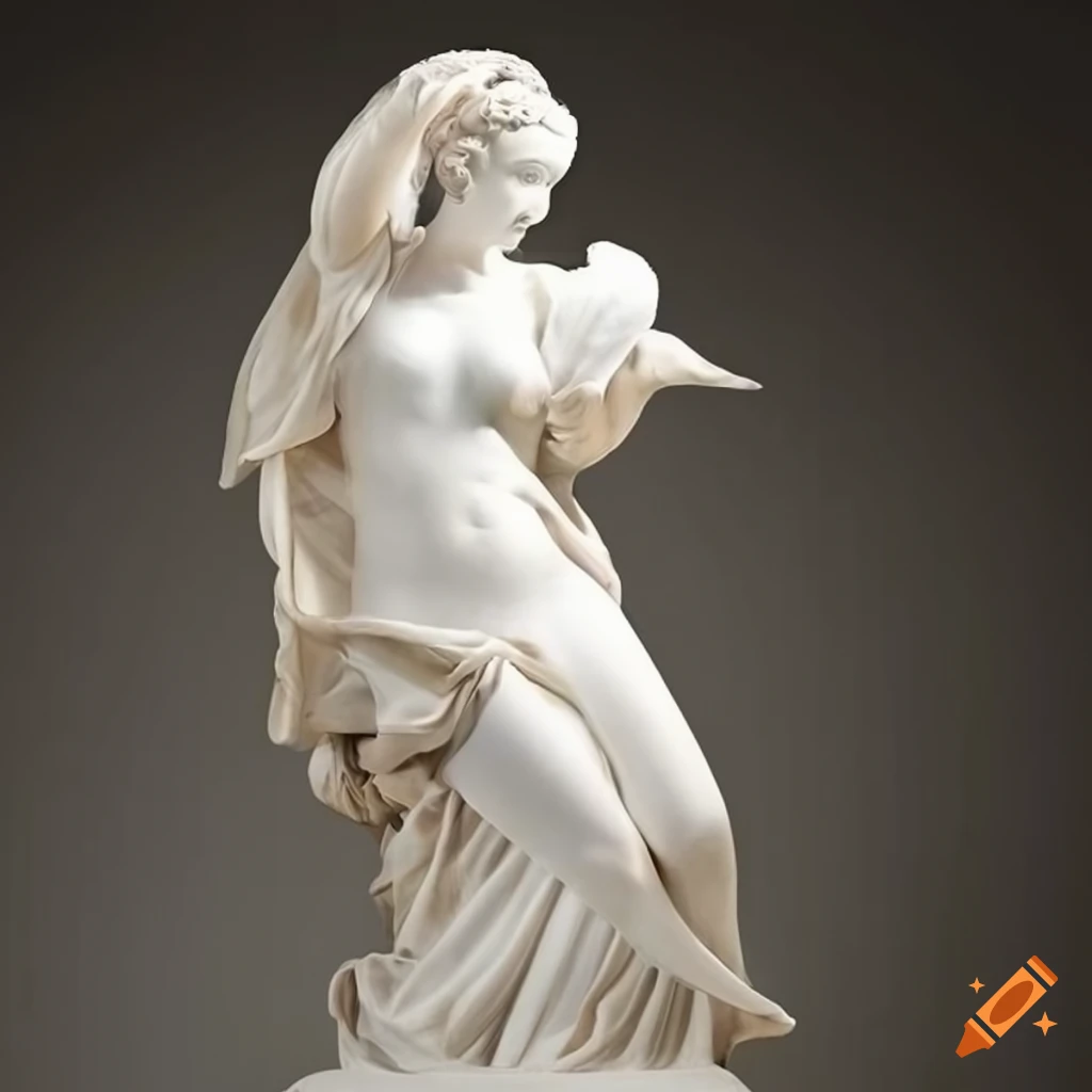 white marble sculpture of a person laying on silk
