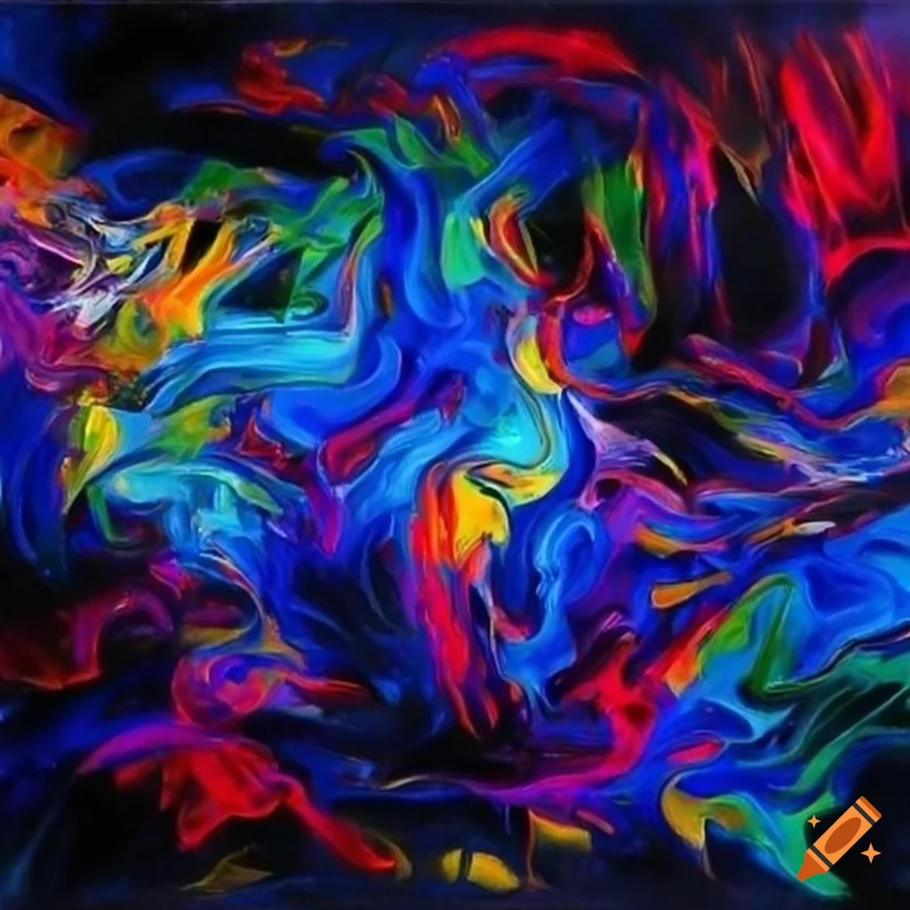 Abstract painting inspired by beethoven's 5th symphony