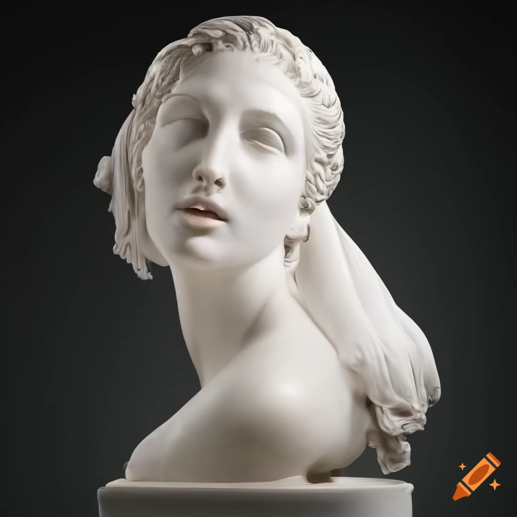 white marble sculpture by Antonio Canova
