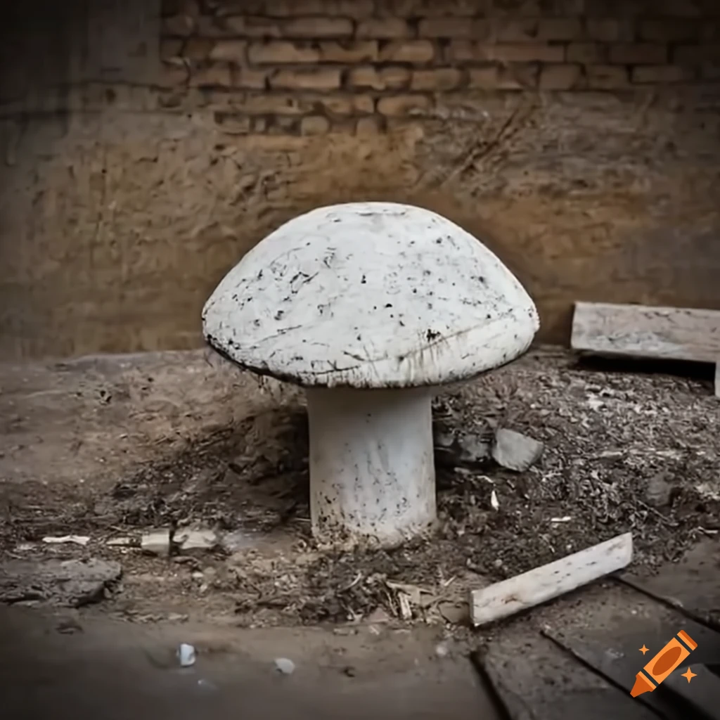 concrete mushroom at a construction site